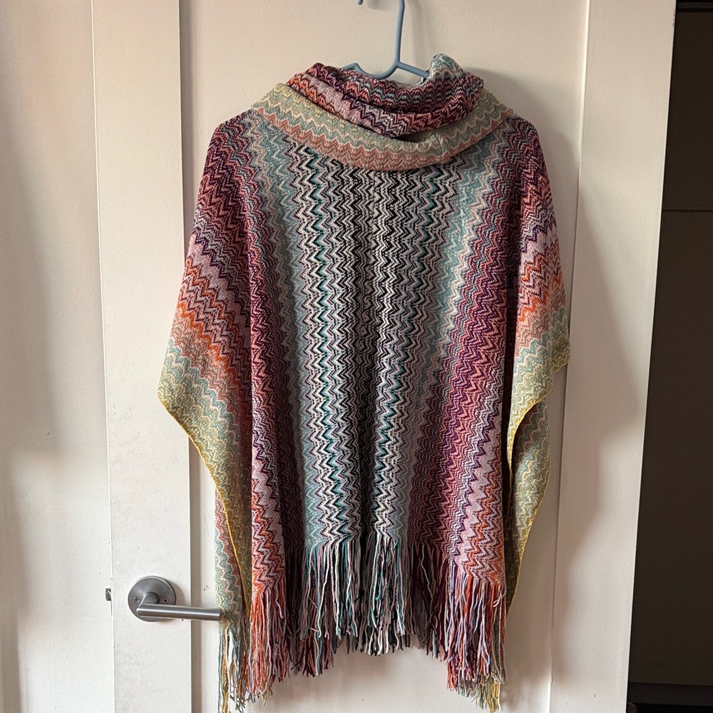 New With Tags! Missoni Vibrant Zigzag Women's Poncho - size M